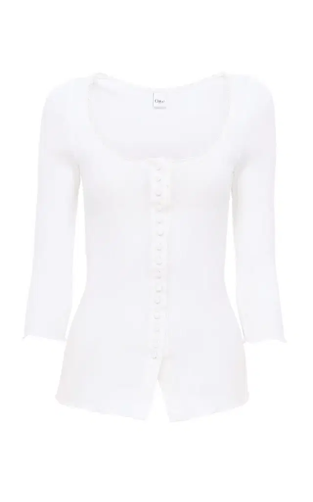 Chloé Fitted Tubular Jersey Cardigan
