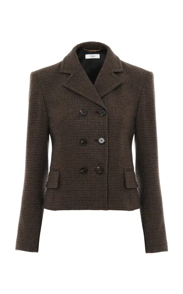 Chloé Wool Houndstooth Blazer
