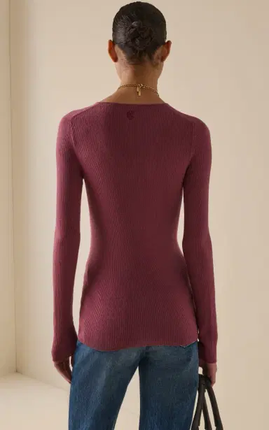 Chloé Merino Wool Henley Top | Thumbnail 4 Chloé Merino Wool Henley Top | Thumbnail 4