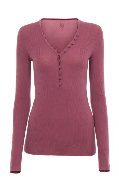 Chloé Merino Wool Henley Top | Thumbnail 7 Chloé Merino Wool Henley Top | Thumbnail 7