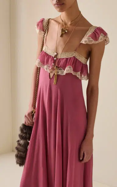Chloé Flou Ruffled Organic Silk Mousseline Gown | Thumbnail 2 Chloé Flou Ruffled Organic Silk Mousseline Gown | Thumbnail 2