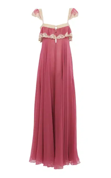 Chloé Flou Ruffled Organic Silk Mousseline Gown | Thumbnail 1 Chloé Flou Ruffled Organic Silk Mousseline Gown | Thumbnail 1