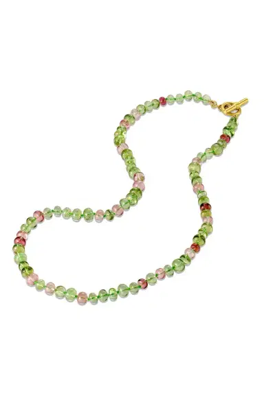 LEIGH MAXWELL Pink Green Tourmaline Beaded Necklace | Thumbnail 6