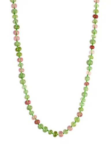 LEIGH MAXWELL Pink Green Tourmaline Beaded Necklace | Thumbnail 1