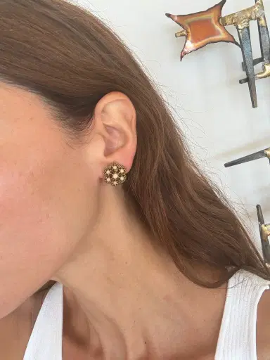Jen Wonders Studio Mother of Pearl Earrings | Thumbnail 3