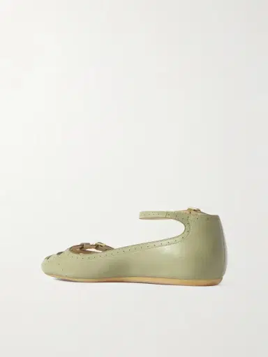 Chloé Misty Laser-cut Leather Ballet Flats | Thumbnail 3 Chloé Misty Laser-cut Leather Ballet Flats | Thumbnail 3