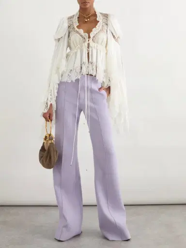 Chloé Wool-crepe Flared Pants | Thumbnail 2