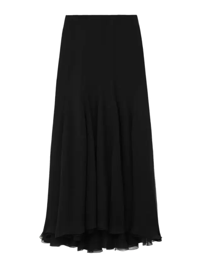 Organic Silk-mousseline Maxi Skirt