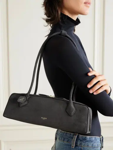 Alaïa Le Teckel Medium Nubuck Shoulder Bag | Thumbnail 2 Alaïa Le Teckel Medium Nubuck Shoulder Bag | Thumbnail 2