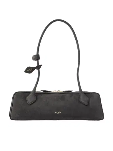 Alaïa Le Teckel Medium Nubuck Shoulder Bag | Thumbnail 1 Alaïa Le Teckel Medium Nubuck Shoulder Bag | Thumbnail 1