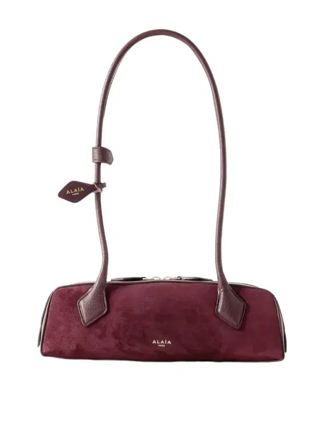 Le Teckel Small Leather-trimmed Suede Shoulder Bag