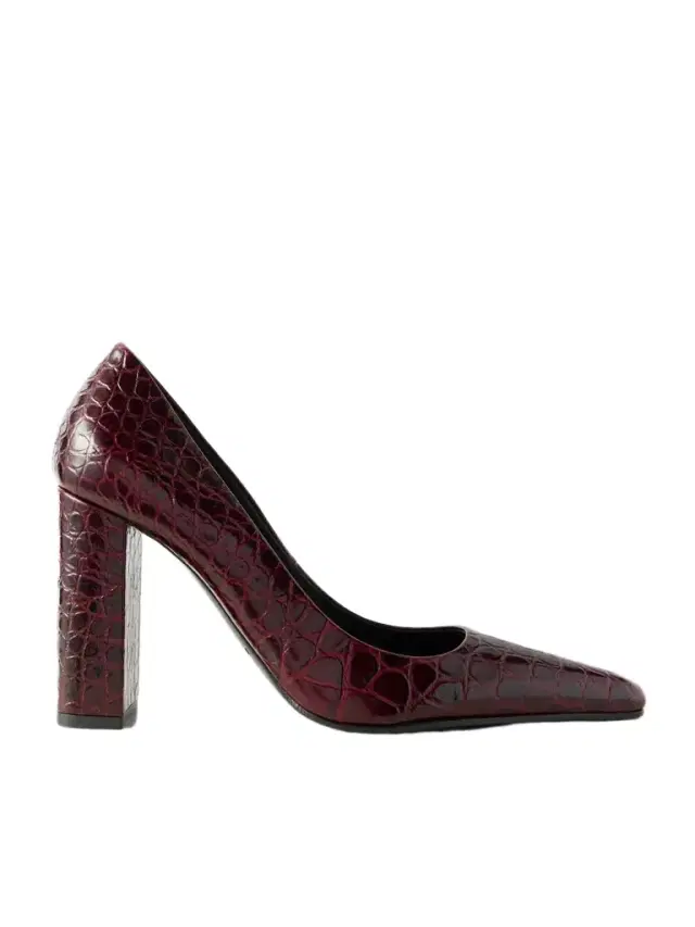 90 Croc-effect Leather Pumps