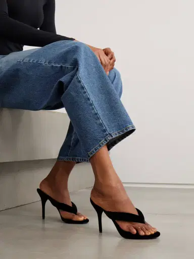 Alaïa 90 Velvet Mules | Thumbnail 2 Alaïa 90 Velvet Mules | Thumbnail 2