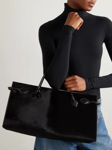 Alaïa Le Teckel Large Leather-trimmed Calf Hair Tote | Thumbnail 2 Alaïa Le Teckel Large Leather-trimmed Calf Hair Tote | Thumbnail 2