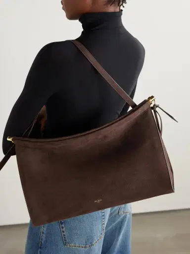 Alaïa Le Click Large Nubuck Shoulder Bag | Thumbnail 2 Alaïa Le Click Large Nubuck Shoulder Bag | Thumbnail 2