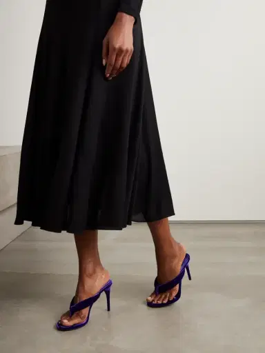 Alaïa 90 Velvet Mules | Thumbnail 2 Alaïa 90 Velvet Mules | Thumbnail 2
