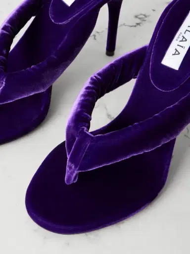 Alaïa 90 Velvet Mules | Thumbnail 4 Alaïa 90 Velvet Mules | Thumbnail 4