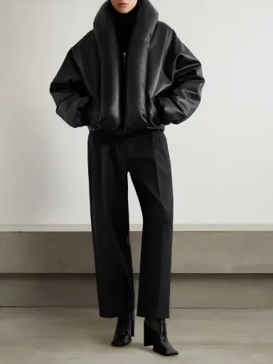 Alaïa Padded Leather Bomber Jacket | Thumbnail 2