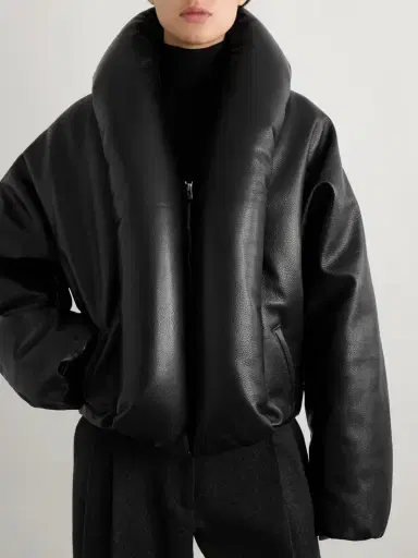 Alaïa Padded Leather Bomber Jacket | Thumbnail 3