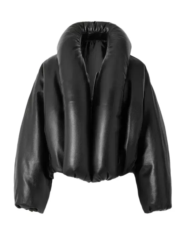 Alaïa Padded Leather Bomber Jacket