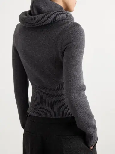 Alaïa Wool Hooded Sweater | Thumbnail 3
