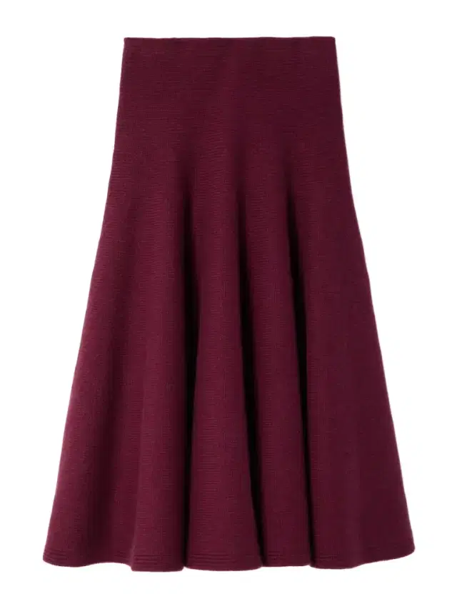 Alaïa Pleated Knitted Cashmere-blend Midi Skirt