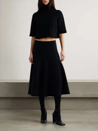 Alaïa Cropped Cashmere-blend Turtleneck Sweater | Thumbnail 2 Alaïa Cropped Cashmere-blend Turtleneck Sweater | Thumbnail 2