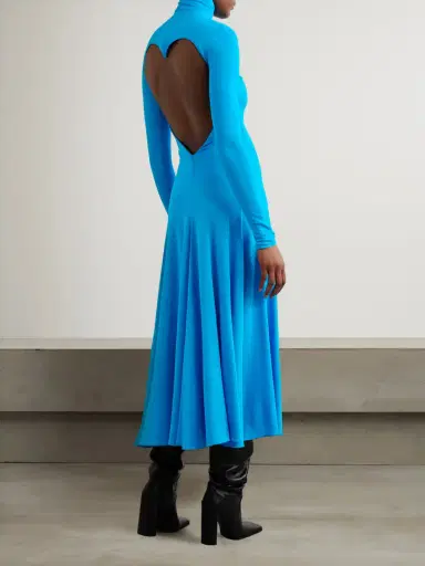 Alaïa Open-back Jersey Turtleneck Midi Dress | Thumbnail 2 Alaïa Open-back Jersey Turtleneck Midi Dress | Thumbnail 2
