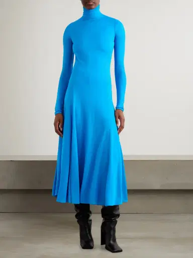 Alaïa Open-back Jersey Turtleneck Midi Dress | Thumbnail 3 Alaïa Open-back Jersey Turtleneck Midi Dress | Thumbnail 3