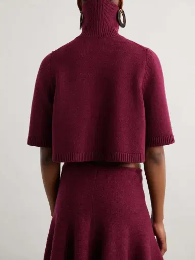Alaïa Cropped Cashmere-blend Turtleneck Sweater | Thumbnail 3 Alaïa Cropped Cashmere-blend Turtleneck Sweater | Thumbnail 3