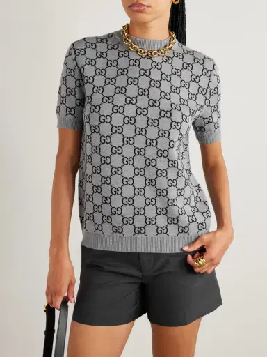Gucci Jacquard-knit Wool-blend Sweater | Thumbnail 3 Gucci Jacquard-knit Wool-blend Sweater | Thumbnail 3