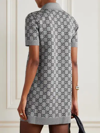 Gucci Jacquard-knit Wool-blend Mini Dress | Thumbnail 3