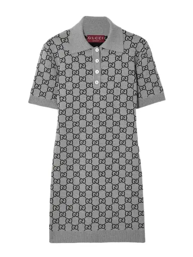 Gucci Jacquard-knit Wool-blend Mini Dress | Thumbnail 1