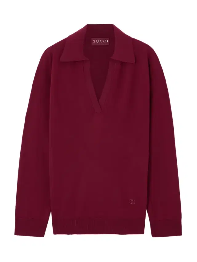 Embroidered Wool Polo weater