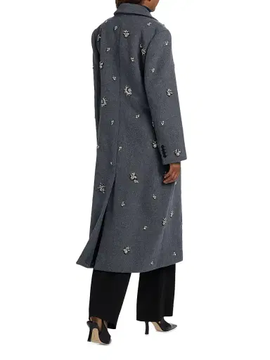 Simkhai Women's Gianni Embellished Coat - Heather Grey - Size XS | Thumbnail 5 Simkhai Women's Gianni Embellished Coat - Heather Grey - Size XS | Thumbnail 5