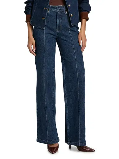 Cinq à Sept Women's Niko Seamed Wide-Leg Jeans - Fontaine - Size 8 | Thumbnail 3