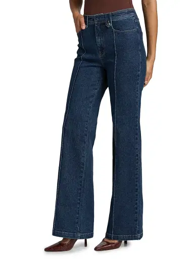 Cinq à Sept Women's Niko Seamed Wide-Leg Jeans - Fontaine - Size 8 | Thumbnail 4