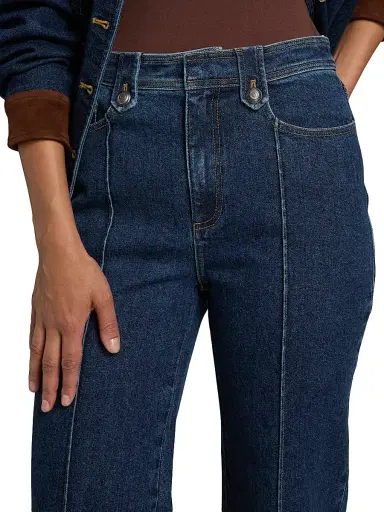 Cinq à Sept Women's Niko Seamed Wide-Leg Jeans - Fontaine - Size 8 | Thumbnail 6
