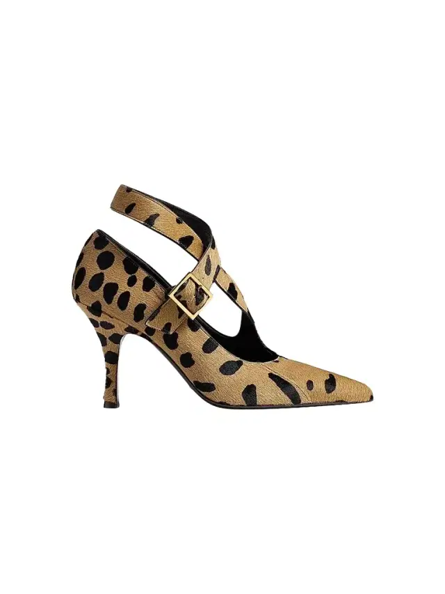 Women's Sloan 85MM Calf Hair Pumps - Camel Black