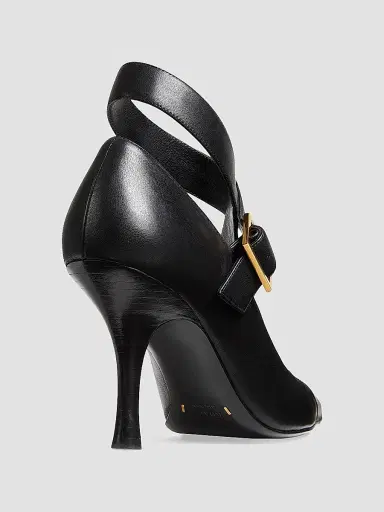 Khaite Women's Sloan 85MM Leather Pumps - Black | Thumbnail 3