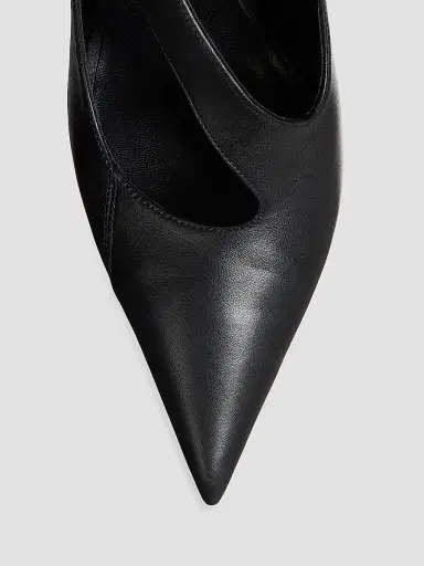 Khaite Women's Sloan 85MM Leather Pumps - Black | Thumbnail 4