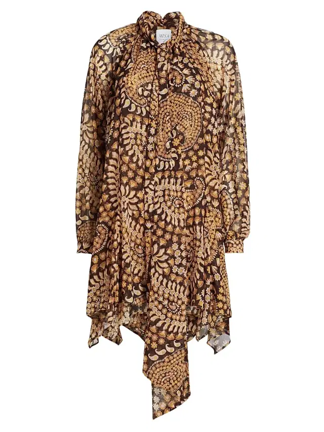 Misa Los Angeles Women's Cindy Printed Draped Minidress - Daisy Paisley