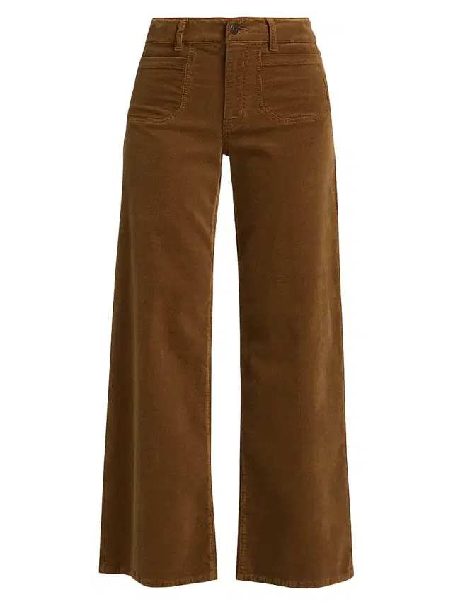FRAME Women's Le Slim Palazzo Modernist Pocket Pants - Maple Brown