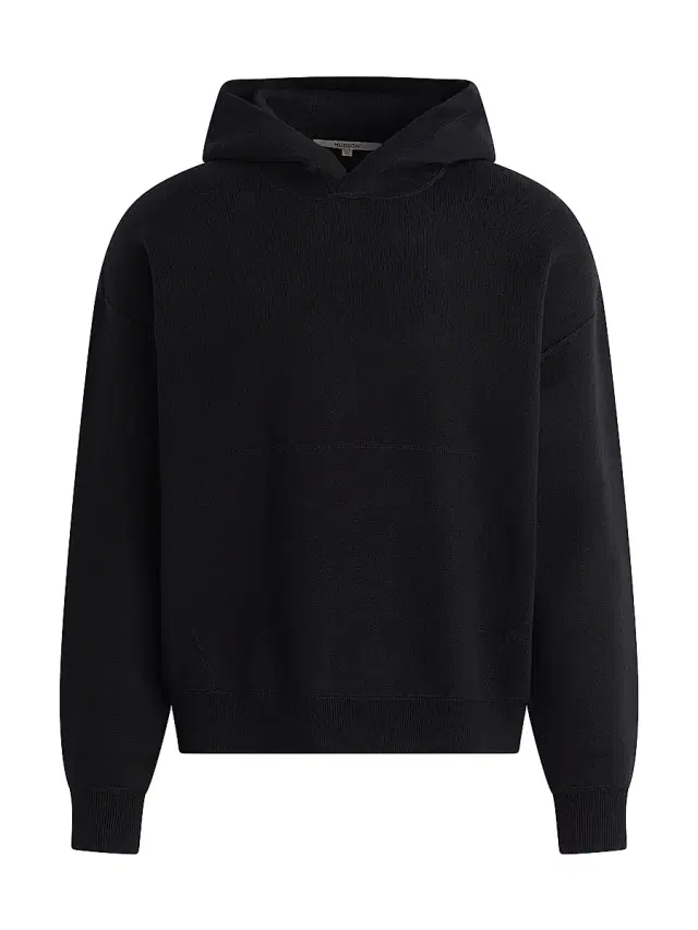 Hudson Jeans Men's Double-Knit Cotton-Cashmere Hoodie - Pitch Black