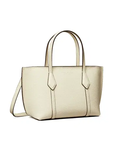 Tory Burch Women's Mini Perry Leather Tote Bag - Warm White | Thumbnail 4