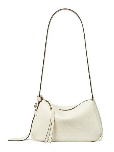 Tory Burch Women's Small Romy Leather Shoulder Bag - Light Cream | Thumbnail 1 Tory Burch Women's Small Romy Leather Shoulder Bag - Light Cream | Thumbnail 1