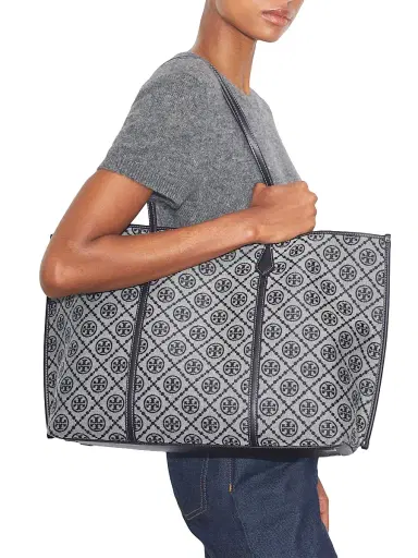 Tory Burch Women's T Monogram Perry Tote Bag - Tory Navy | Thumbnail 2
