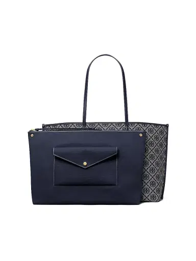 Tory Burch Women's T Monogram Perry Tote Bag - Tory Navy | Thumbnail 5