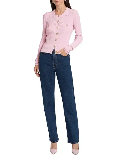 Generation Love Women's Carter Rib-Knit Cardigan - Pink | Thumbnail 2