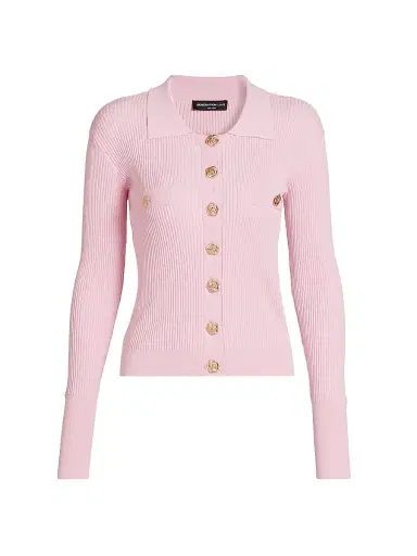 Generation Love Women's Carter Rib-Knit Cardigan - Pink | Thumbnail 1